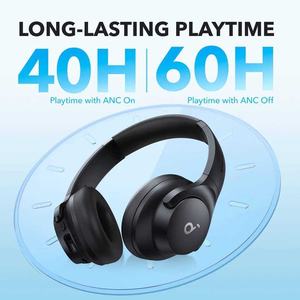 Anker - Ασύρματα Ακουστικά Life Q20i (A3004G11) - Bluetooth, Υβριδική Ενεργή Ακύρωση Θορύβου, Διπλές Συνδέσεις - Μαύρο 4