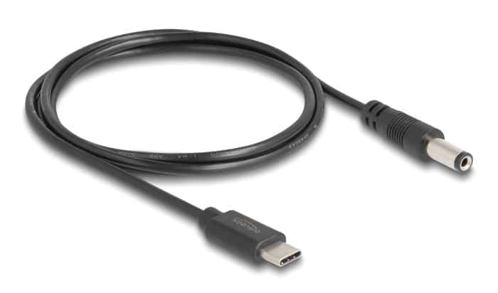 DELOCK καλώδιο USB-C σε DC 5.5 x 2.1mm 85397, 1m, μαύρο 2