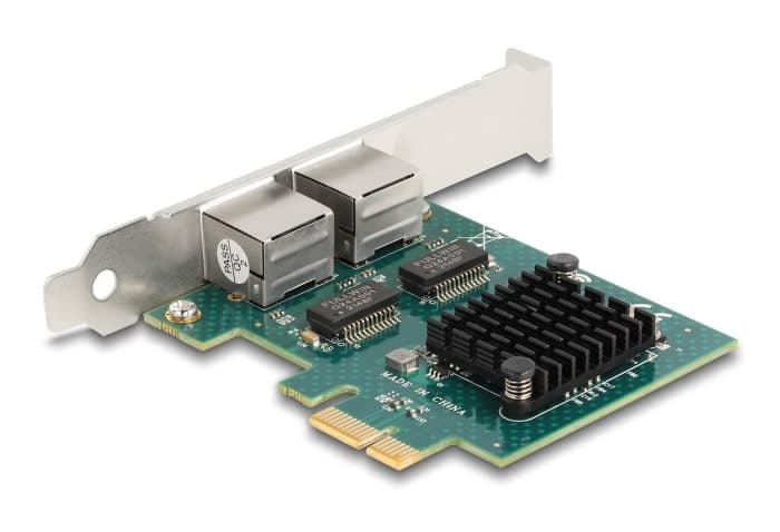 DELOCK κάρτα επέκτασης PCIe x1 σε 2x RJ45 Gigabit 88205, 1000Mbps 3