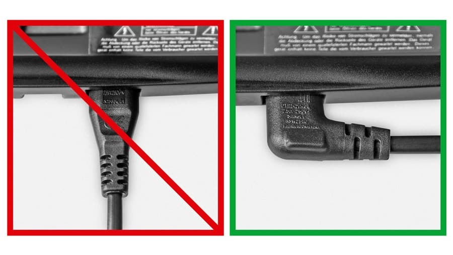 GOOBAY καλώδιο τροφοδοσίας Euro 97350, γωνιακό, 2x0.75 mm², 2m, μαύρο 2