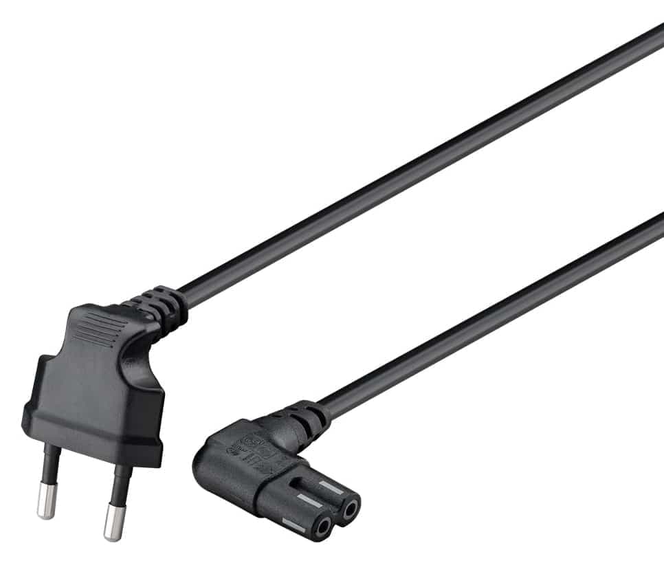 GOOBAY καλώδιο τροφοδοσίας Euro 97354, γωνιακό, 2x0.75 mm², 3m, μαύρο 3