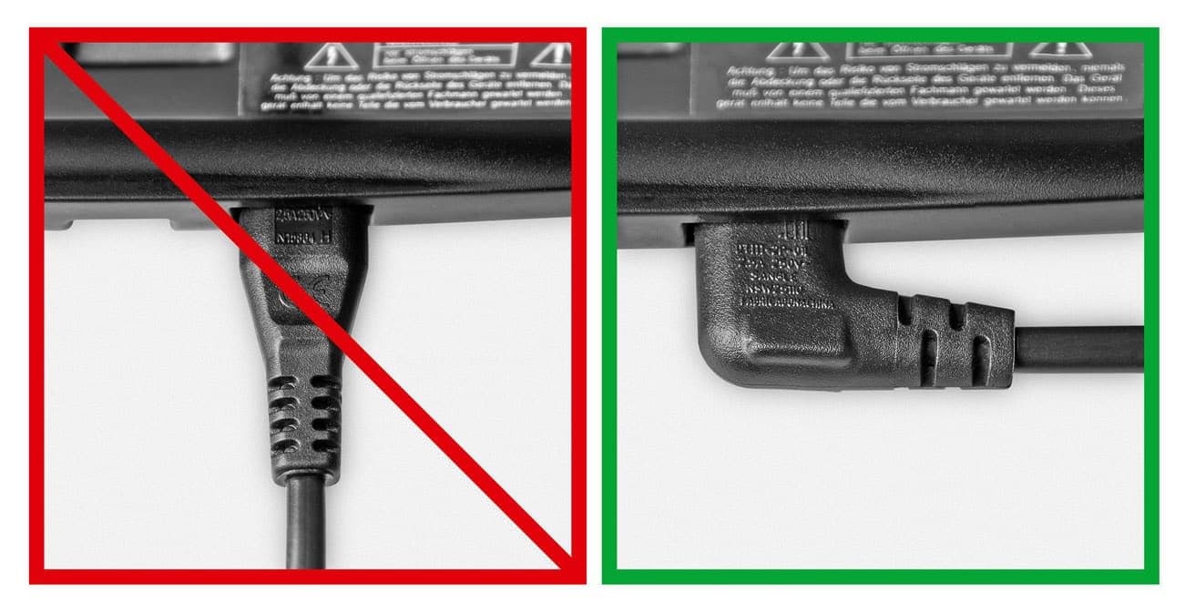 GOOBAY καλώδιο τροφοδοσίας Euro 97354, γωνιακό, 2x0.75 mm², 3m, μαύρο 2