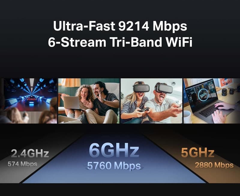Δρομολογητής TP-LINK Archer BE550, WiFi 7, 9214Mbps BE9300, Tri-Band, Έκδ. 1.0 4