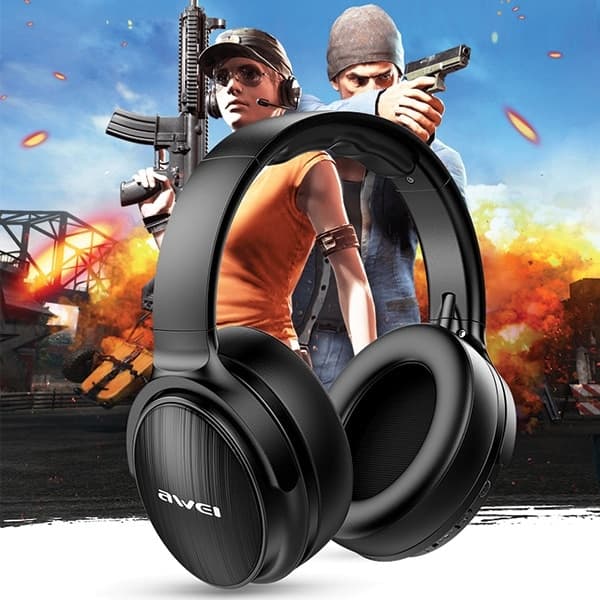 Ακουστικά Bluetooth AWEI A780BL, μαύρα, με ενσωματωμένο αυτί 8