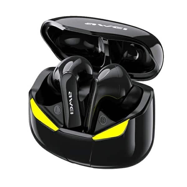 Ακουστικά AWEI Bluetooth 5.0 T35 TWS + βάση σύνδεσης για παιχνίδια, μαύρο