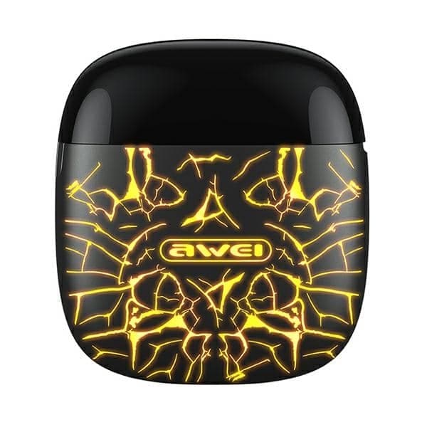 Ακουστικά AWEI Bluetooth 5.0 T28 Pro TWS + βάση σύνδεσης σε μαύρο χρώμα
