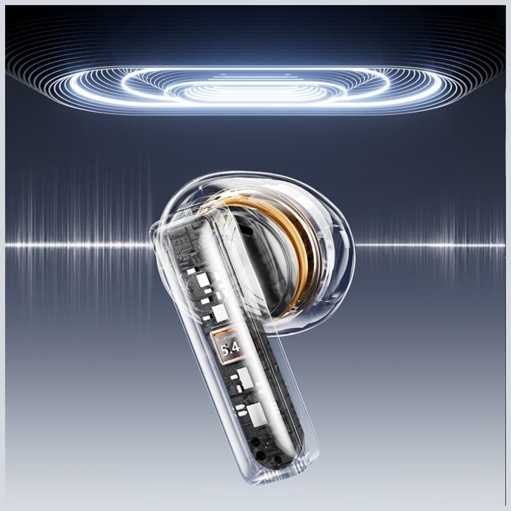Ασύρματα ακουστικά AWEI TP100 ENC Bluetooth 5.4 TWS + βάση σύνδεσης μαύρο 4