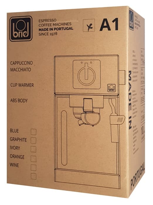BRIEL μηχανή espresso A1, 1000W, 20 bar, μαύρη 4