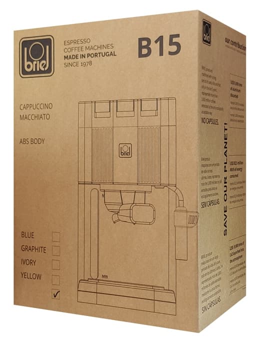 BRIEL μηχανή espresso B15, 20 bar, μπεζ 4