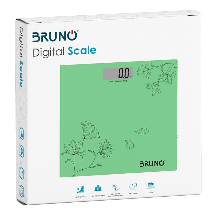 BRUNO ψηφιακή ζυγαριά BRN-0054, έως 180kg, πράσινη 2
