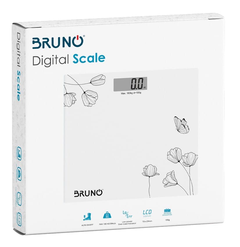 BRUNO ψηφιακή ζυγαριά BRN-0055, έως 180kg, λευκή 2