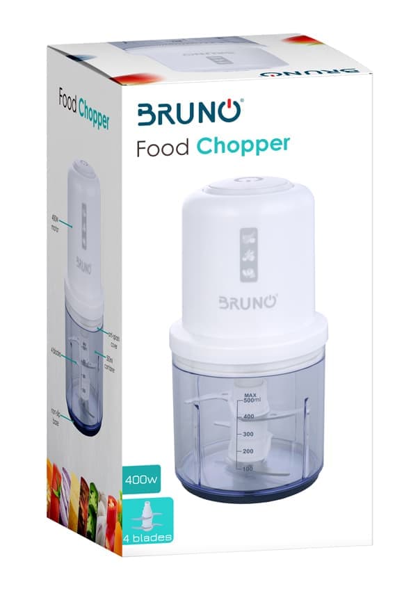 BRUNO πολυκόπτης BRN-0066, 500ml, 400W, 4 λεπίδες, λευκό 5