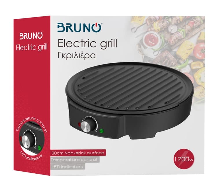 BRUNO γκριλιέρα BRN-0079, 30cm αντικολλητική επιφάνεια, 1200W 2