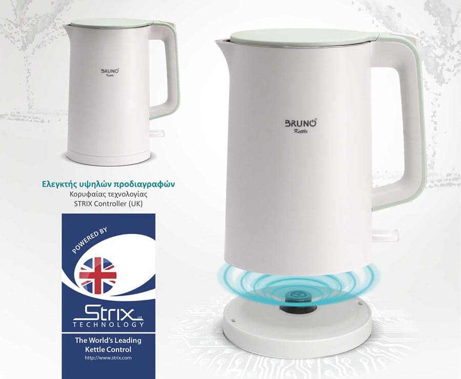 BRUNO βραστήρας BRN-0140 με διπλό τοίχωμα, 1.7L, Strix, 2200W, λευκός 5