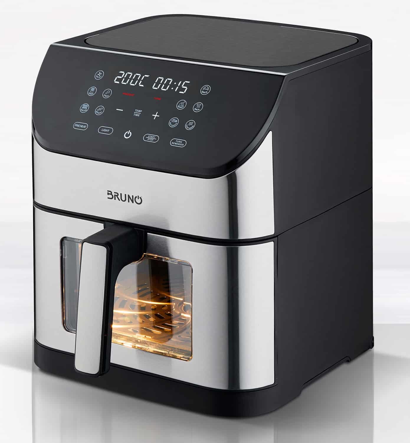 BRUNO φριτέζα αέρος BRN-0194, 8lt, 1800W, inox/μαύρη 7