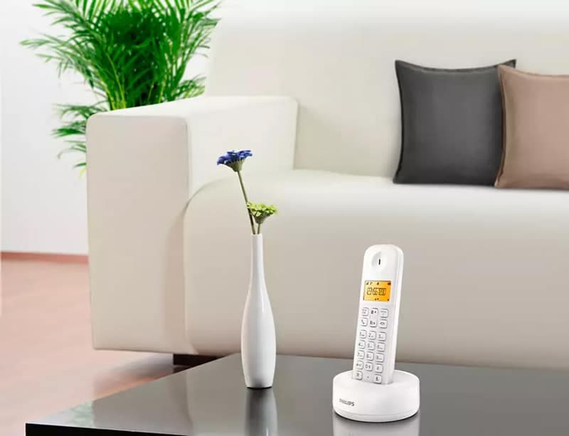 PHILIPS ασύρματο τηλέφωνο D1601W-34, με ελληνικό μενού, λευκό 3