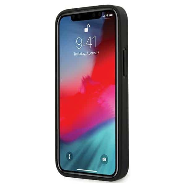 Ferrari FESNECHCP12SBK iPhone12 mini 5,4" μαύρη σκληρή θήκη On Track PU Carbon 2