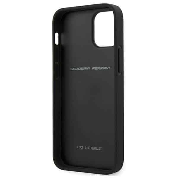 Ferrari FESNECHCP12SBK iPhone12 mini 5,4" μαύρη σκληρή θήκη On Track PU Carbon 3