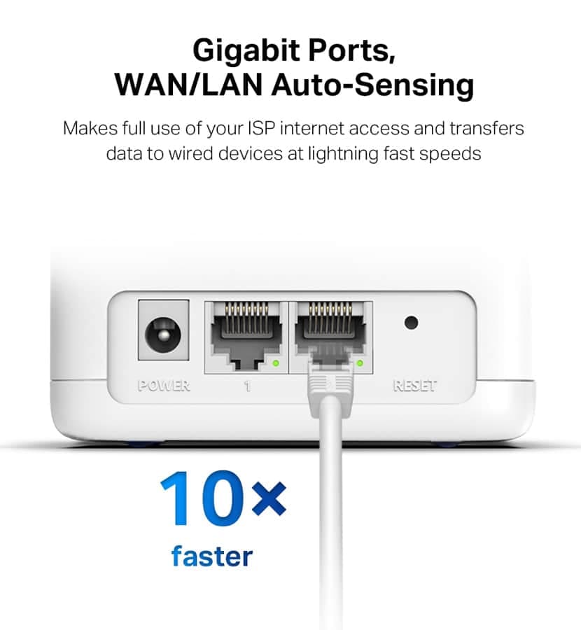 Σύστημα Wi-Fi πλέγματος MERCUSYS Halo H30G, 1.3Gbps διπλής ζώνης, 2τμχ, Έκδ. 1.0 3
