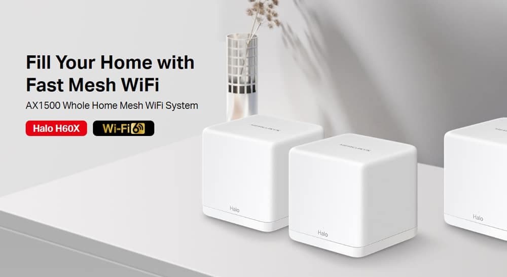 Σύστημα MERCUSYS Mesh WiFi 6 Halo H60X, 1500Mbps Διπλής Ζώνης, 3τμχ, V.1.0 2