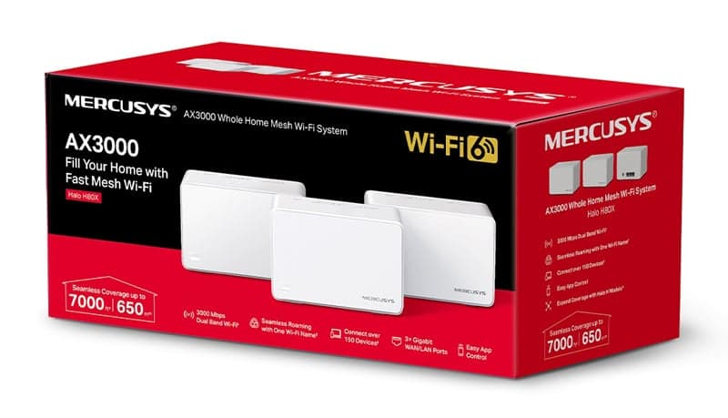 Σύστημα MERCUSYS Mesh Wi-Fi 6 Halo H80X, 3Gbps Διπλής Ζώνης, 3τμχ, Έκδ. 1.0 6