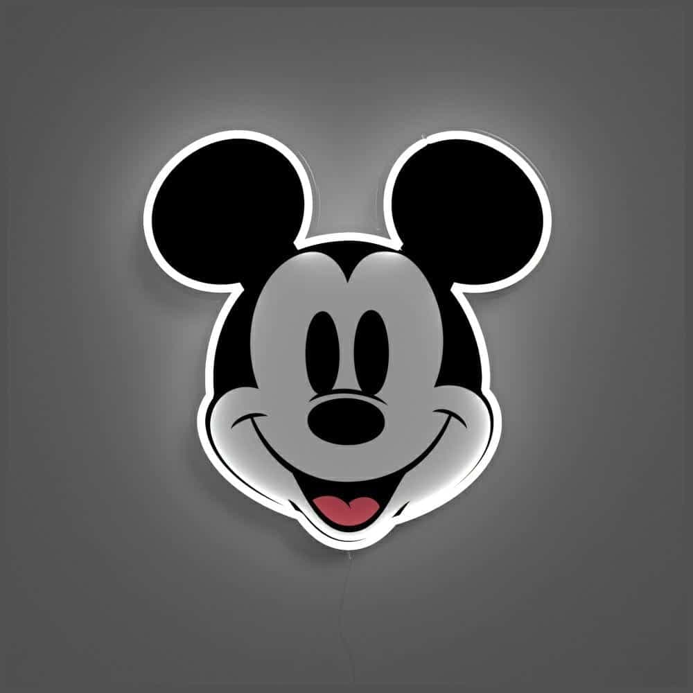 Neon Yellowpop Disney Mickey με τυπωμένο πρόσωπο