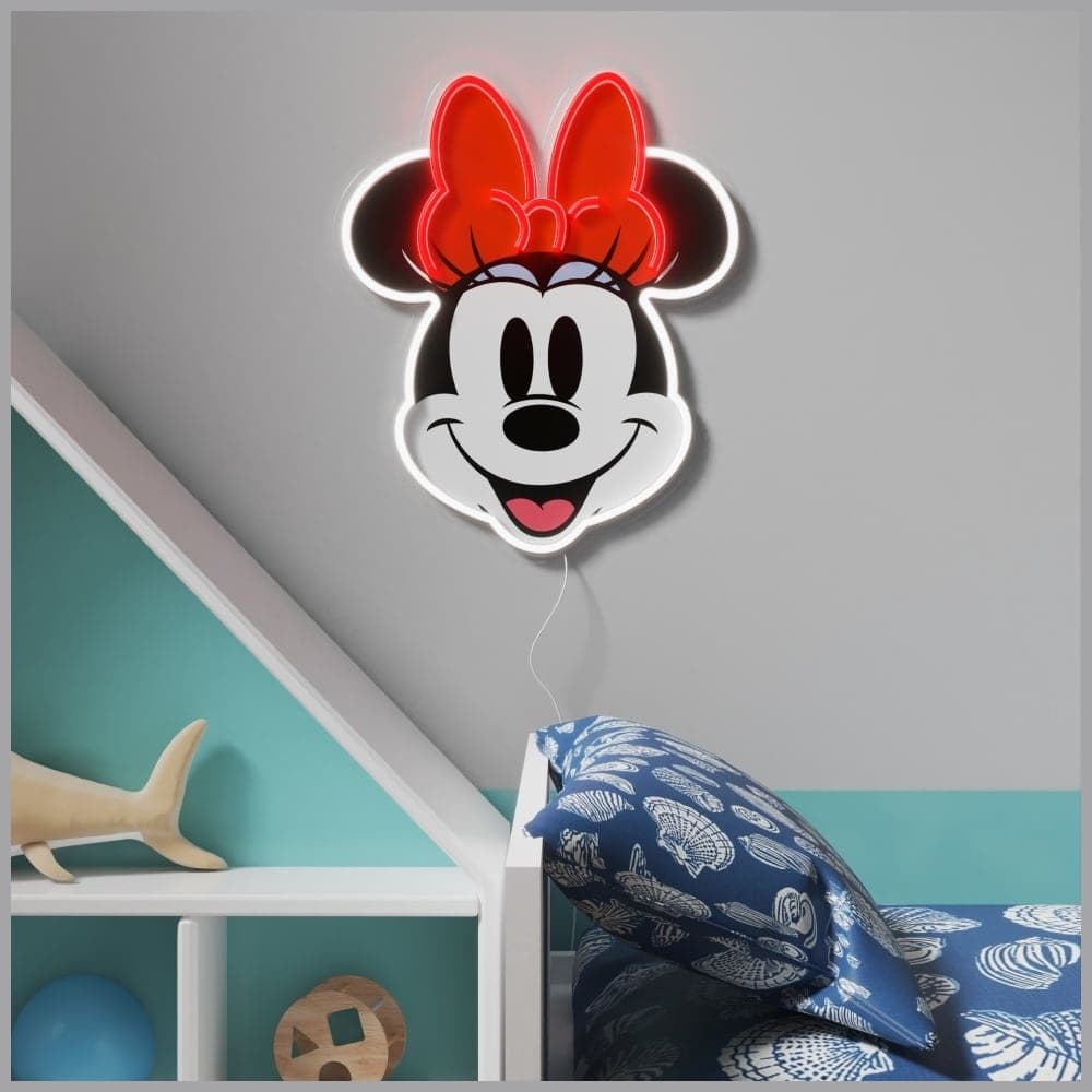 Neon Yellowpop Disney Minnie Τυπωμένο Πρόσωπο 2