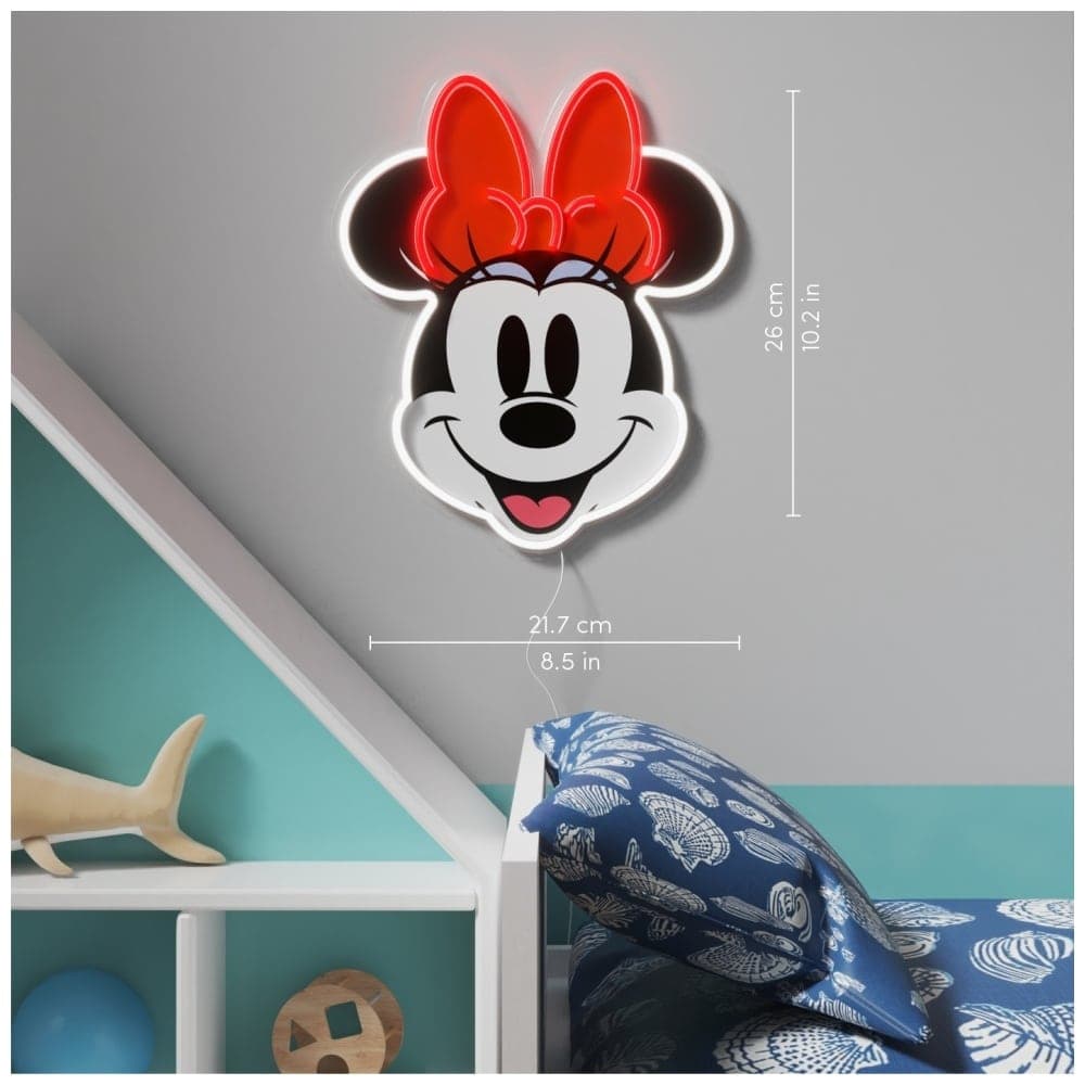Neon Yellowpop Disney Minnie Τυπωμένο Πρόσωπο 3