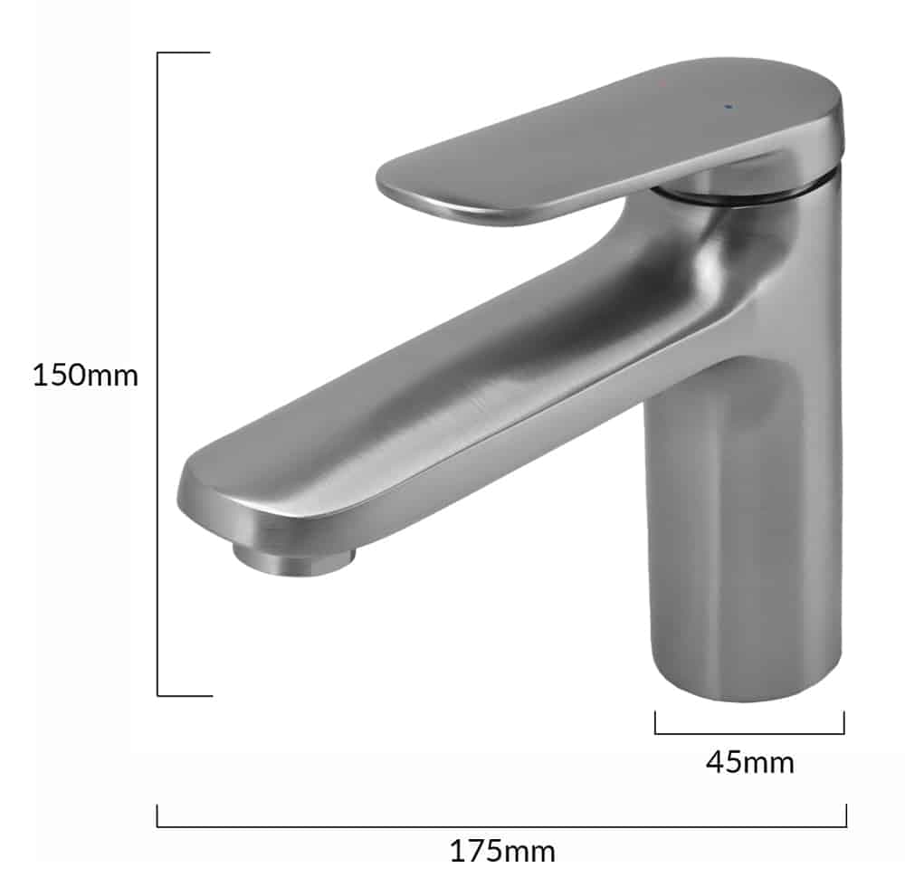 BRUNO μπαταρία νιπτήρα M11570-235C, αναμεικτική, ασημί 6