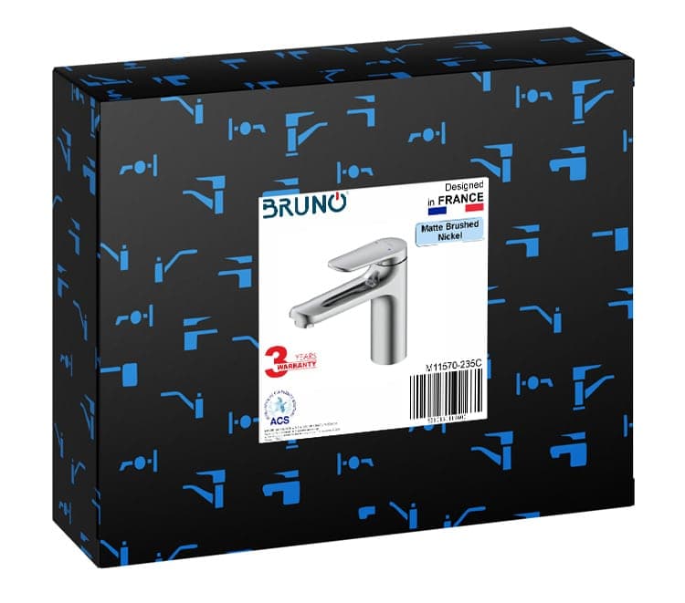BRUNO μπαταρία νιπτήρα M11570-235C, αναμεικτική, ασημί 8