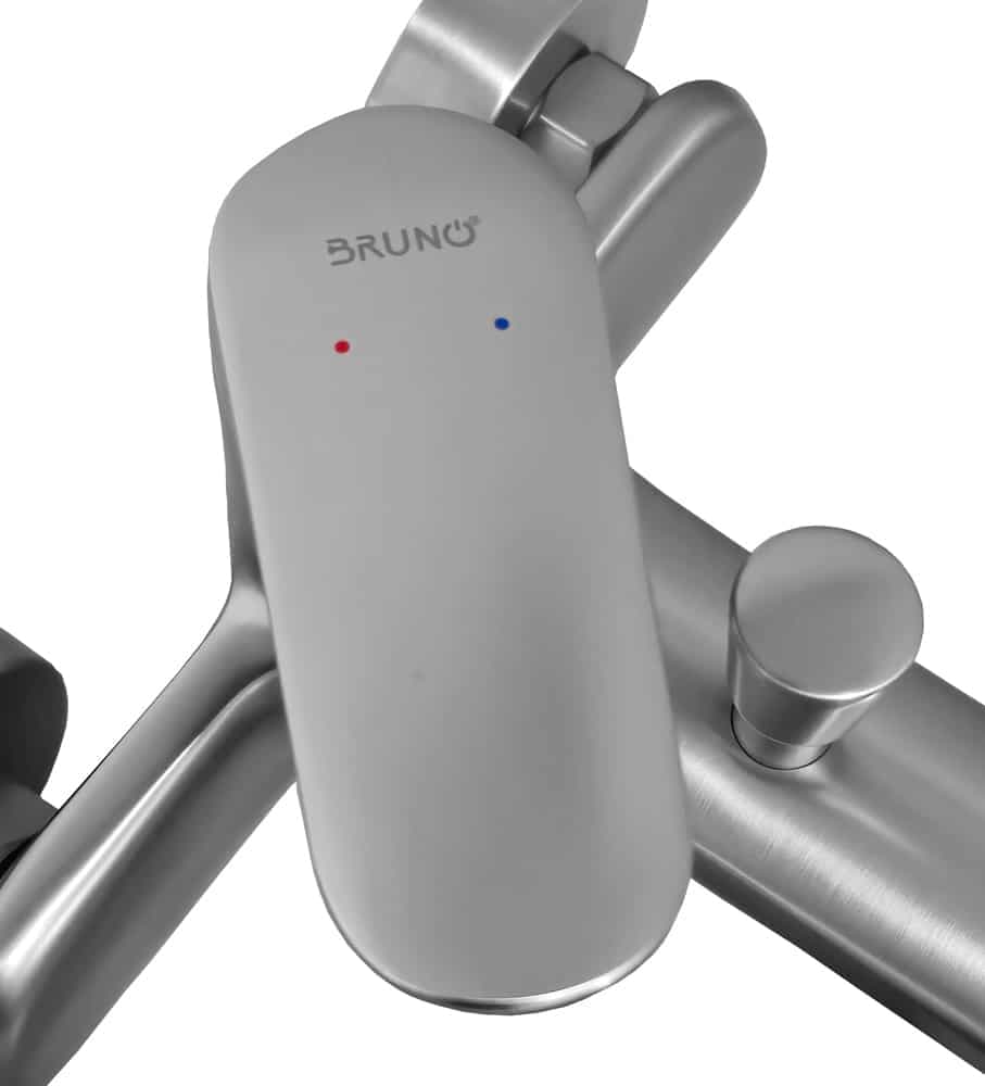 BRUNO μπαταρία τοίχου μπάνιου M31570-235C, αναμεικτική, ασημί 4