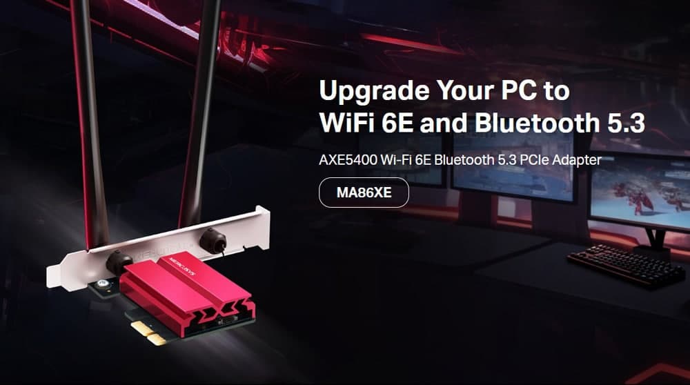 MERCUSYS κάρτα δικτύου MA86XE, AXE5400, Wi-Fi 6E, Bluetooth, PCIe, V.2.0 2