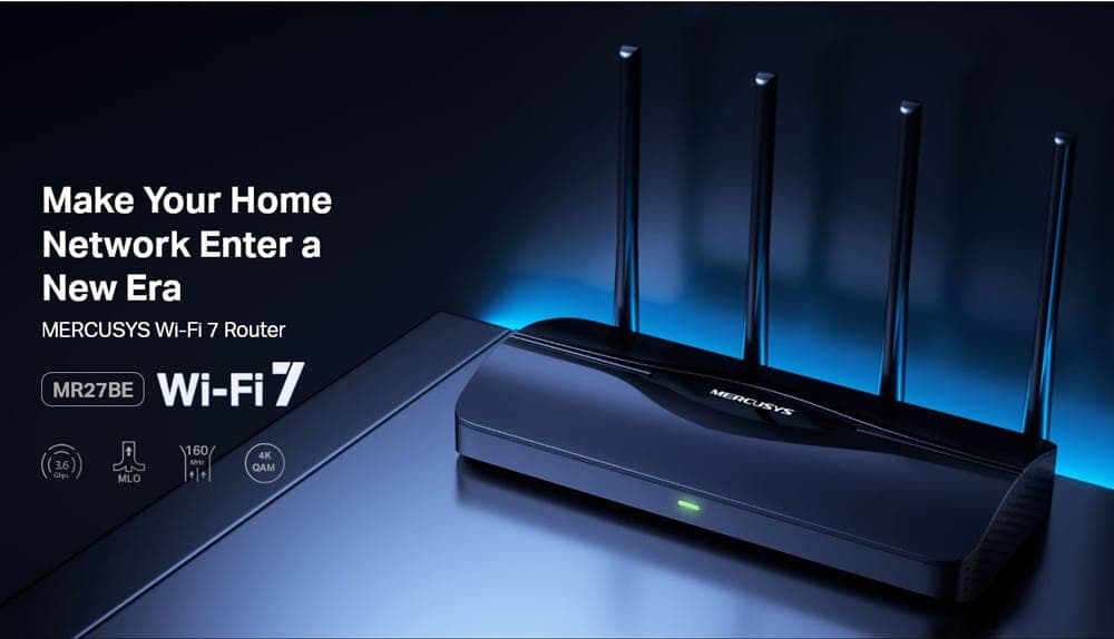 Δρομολογητής MERCUSYS MR27BE, WiFi 7, 3.6Gbps BE3600, EasyMesh, Έκδ. 1.20 2