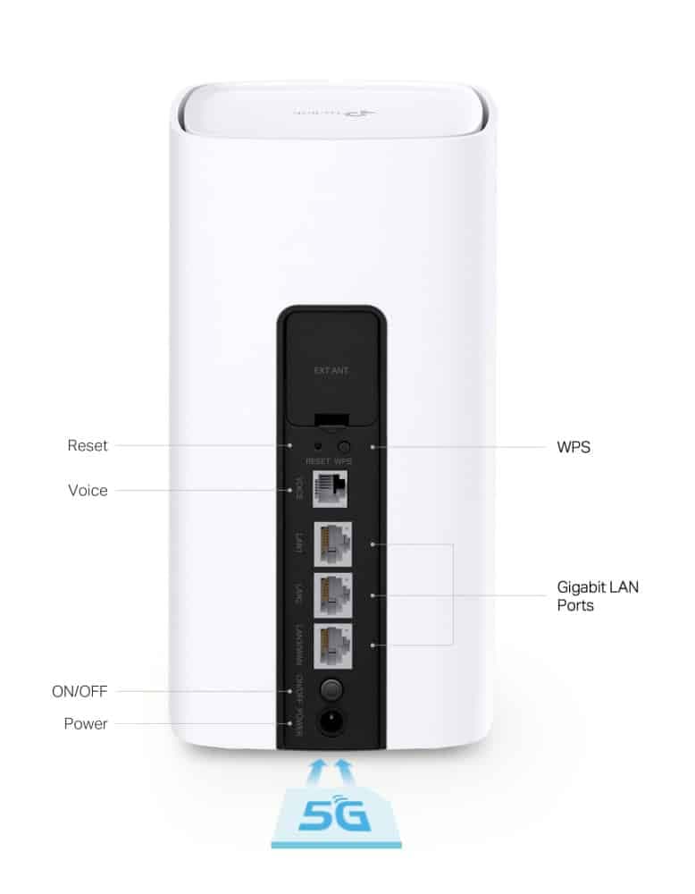 TP-LINK Router NX510V με θύρα τηλεφώνου, 5G, WiFi 6, 3000Mbps, V.1.0 6