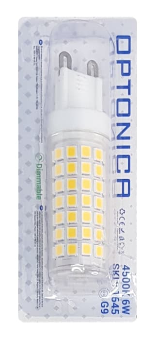 OPTONICA LED λάμπα 1645, 6W, 4500K, G9, 550lm, dimmable 2