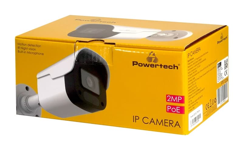 POWERTECH IP κάμερα PT-1234 με μικρόφωνο, 3.6mm, 2MP, PoE, IR 25m 5