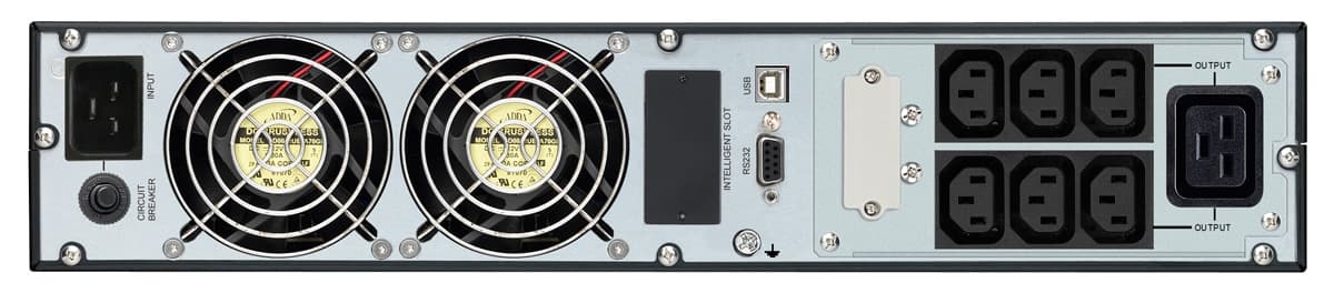 POWERTECH UPS On Line PT-1359 για rack 2U, με οθόνη, 3000VA/2700W, 7x DC output 2