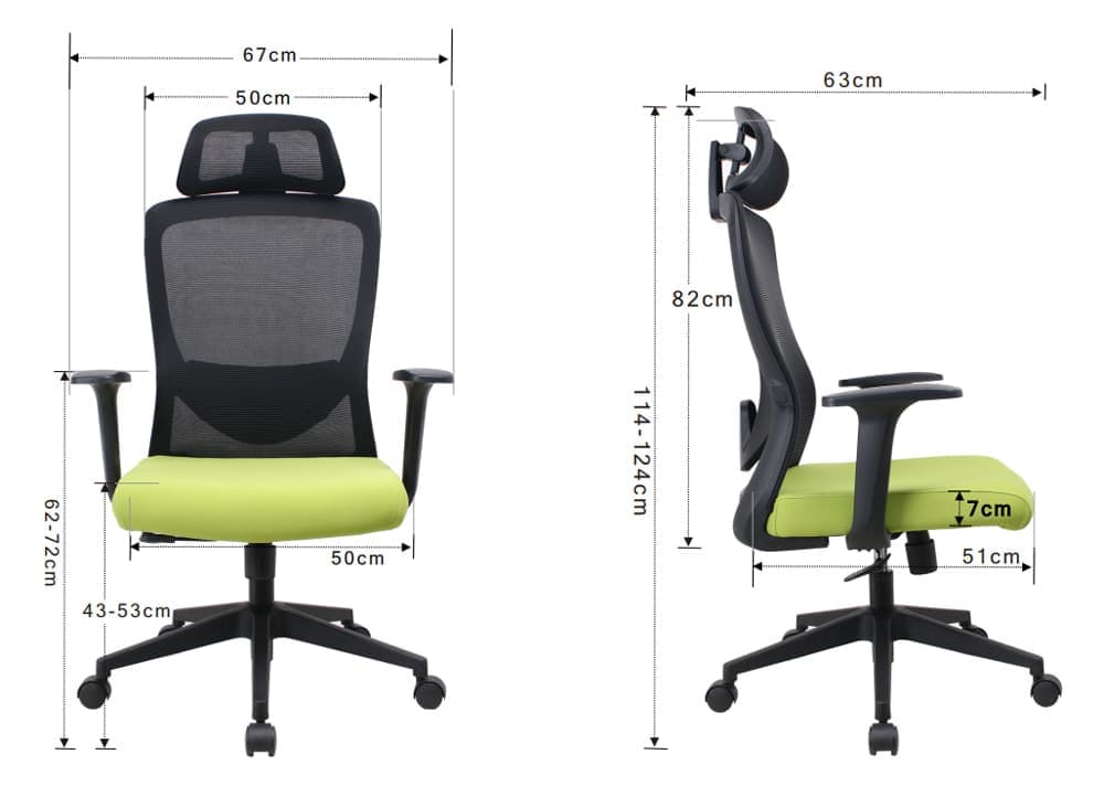 POWERTECH καρέκλα γραφείου PT-1390 με μπράτσα και ανάκλιση, ρυθμιζόμενο ύψος, μαύρη 5