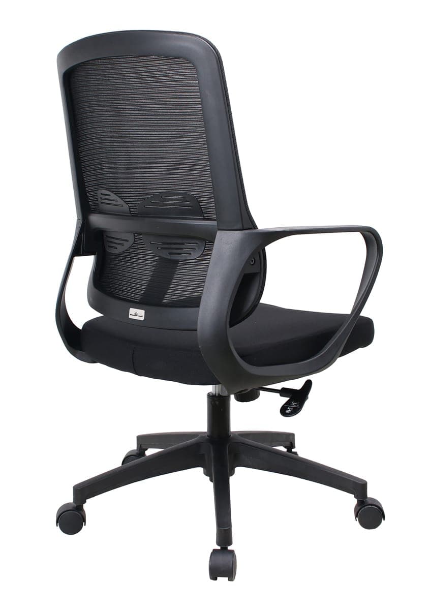 POWERTECH καρέκλα γραφείου PT-1391 με μπράτσα και ανάκλιση, ρυθμιζόμενο ύψος, μαύρη 2