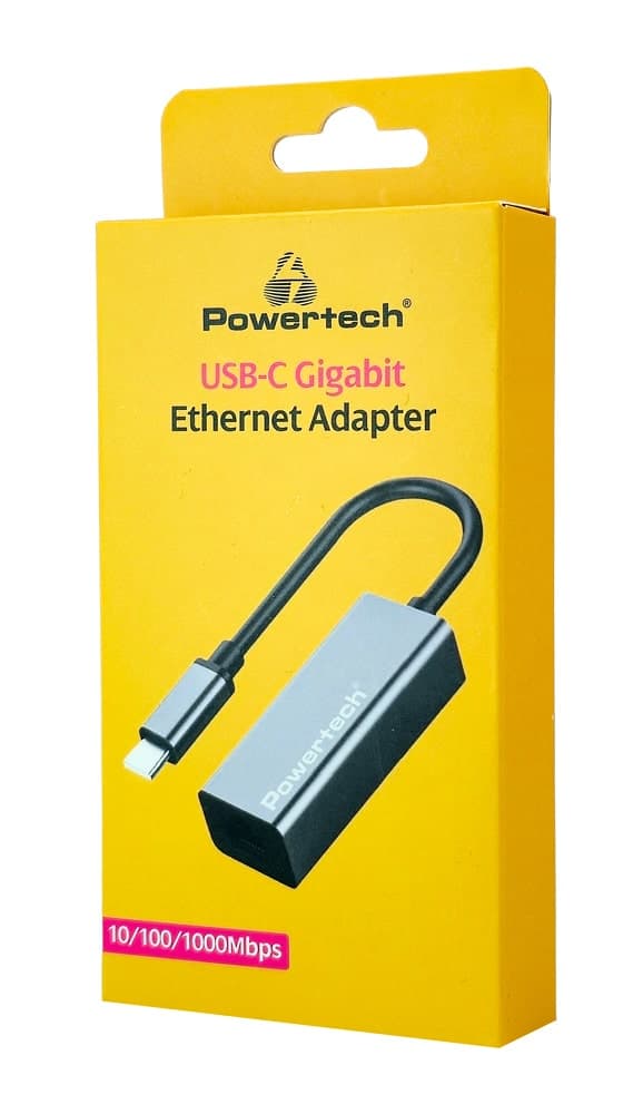 POWERTECH αντάπτορας δικτύου PT-1455, USB-C, 1000Mbps Ethernet, γκρι 2