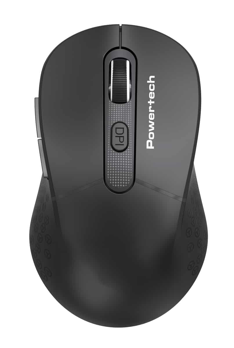 POWERTECH ασύρματο ποντίκι PT-1466, USB δέκτης, έως 1600DPI, μαύρο