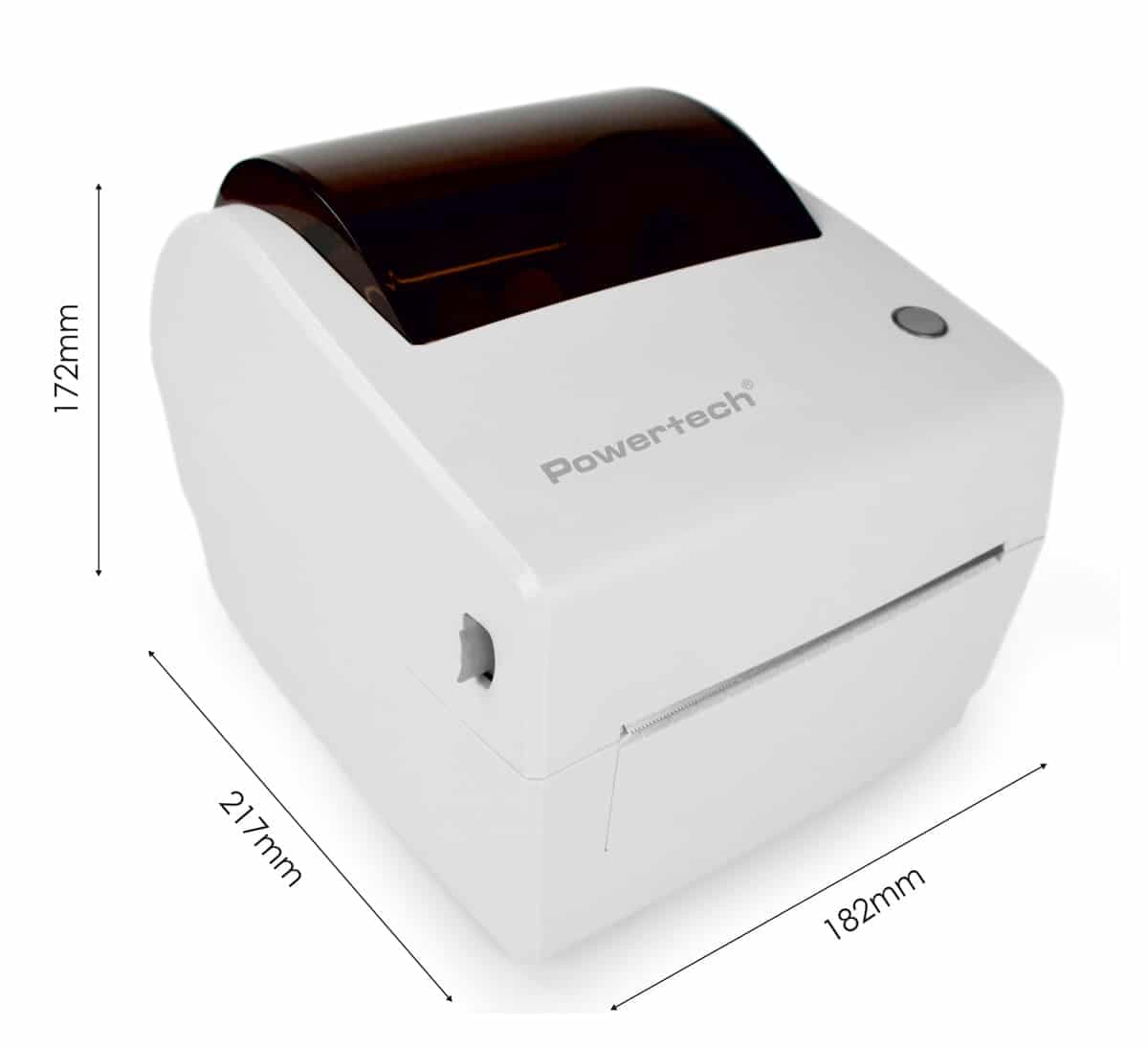 POWERTECH θερμικός εκτυπωτής ετικετών PT-1509, USB/Ethernet/Serial/Bluetooth, λευκός 5