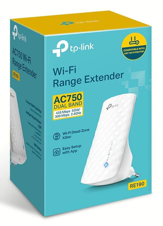 Επέκταση εμβέλειας Wi-Fi TP-LINK AC750 RE190, διπλής ζώνης, έκδ. 4.0 7
