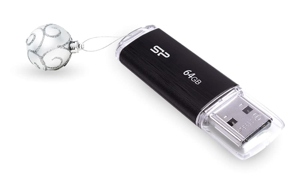 SILICON POWER USB Flash Drive Ultima U02, 64GB, USB 2.0, μαύρο 2