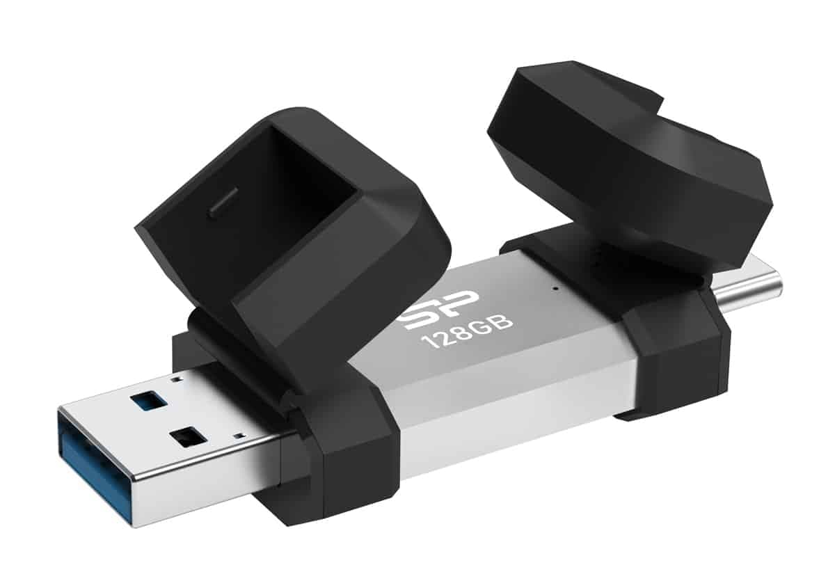 Μονάδα Flash USB SILICON POWER C51, USB/USB-C, 128GB, 120MBps, ασημί