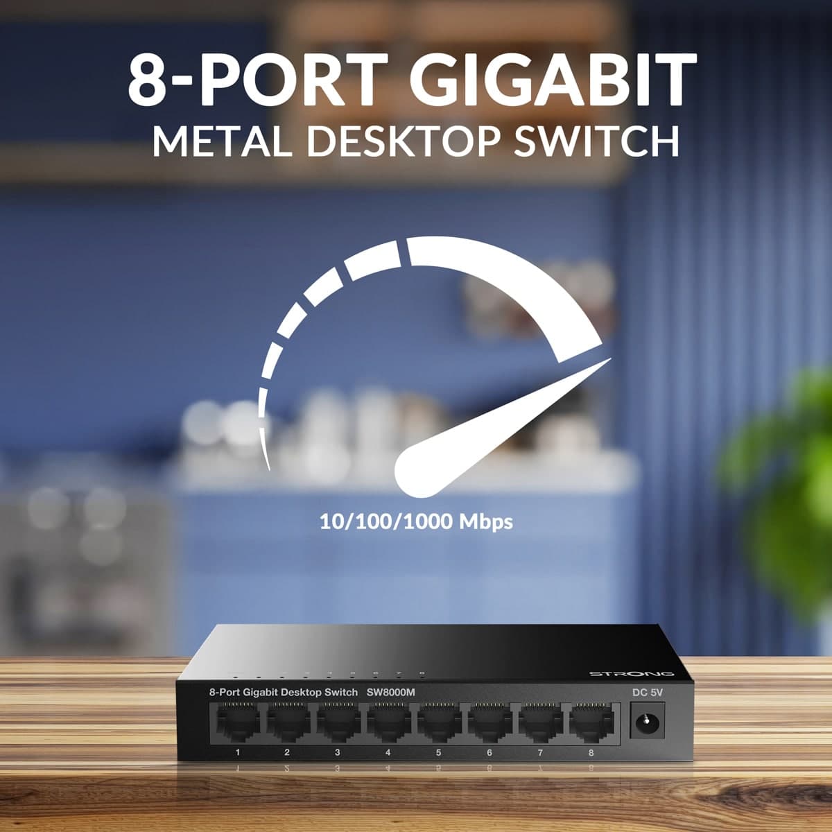 STRONG switch SW5000M, 8x Gigabit θύρες, 1000Mbps 2