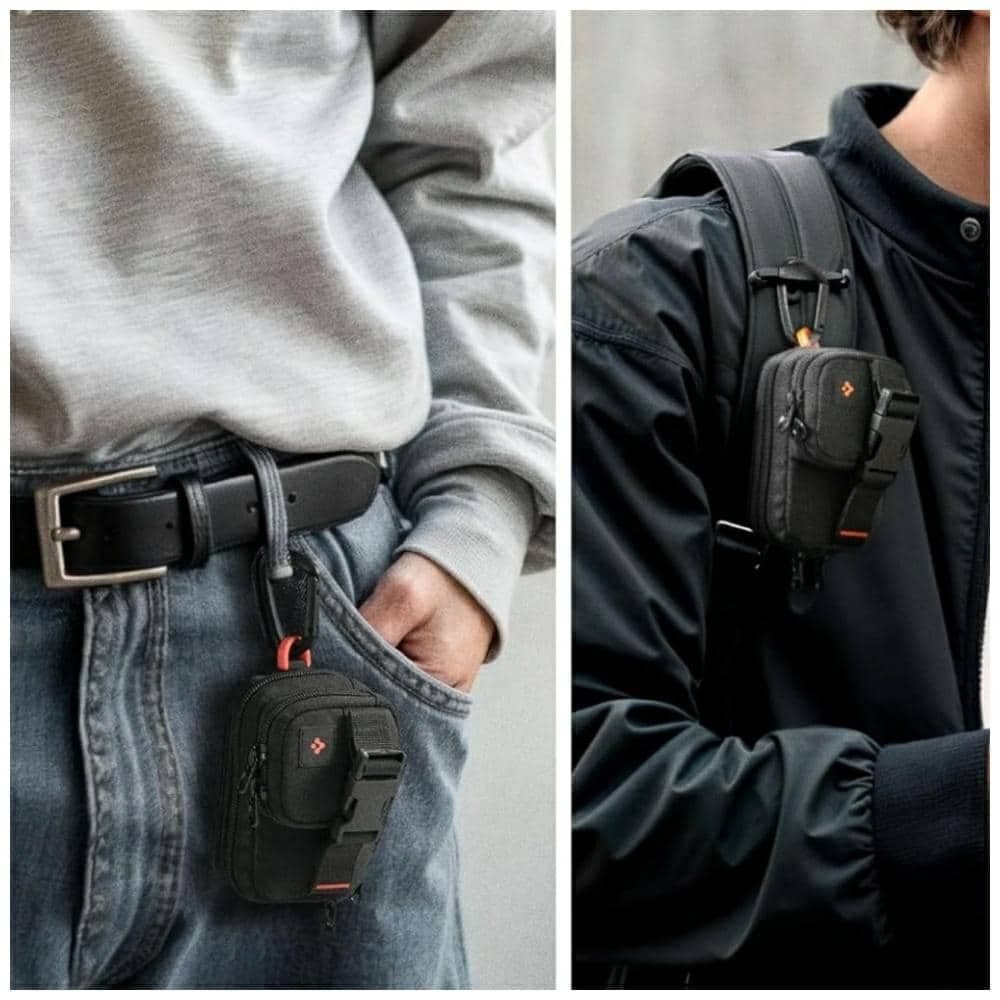 Μαγνητικός οργανωτής τηλεφώνου Spigen Snap Zip MagSafe μαύρος 6