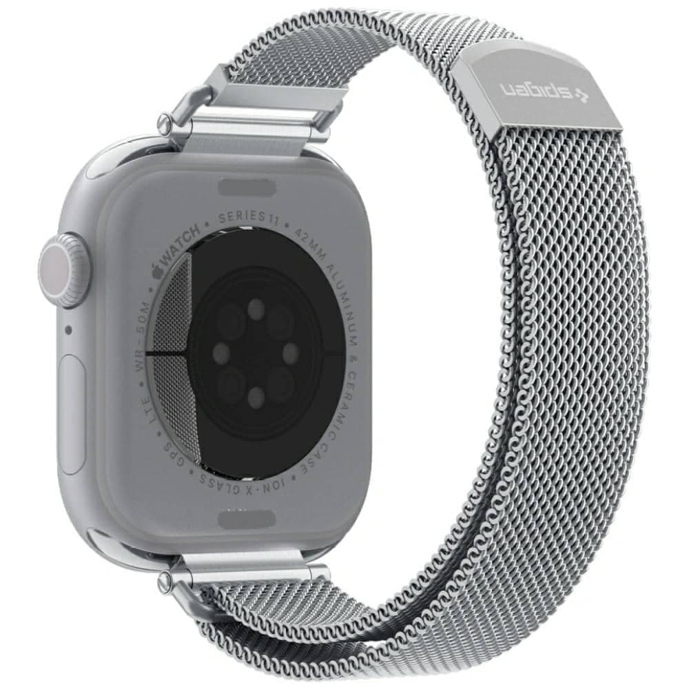 Λουράκι Spigen WBM4 για Apple Watch 8/9/10/11/SE (40/41/42mm) ασημί 2
