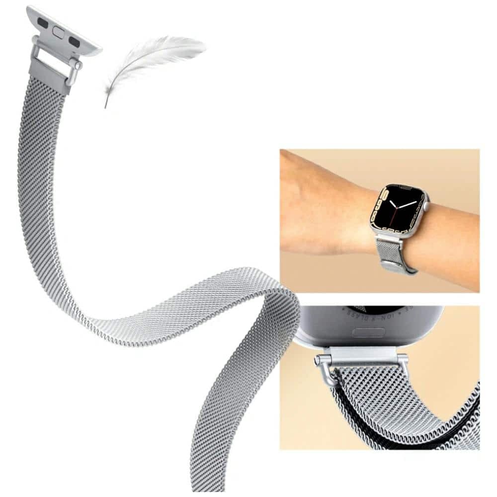 Λουράκι Spigen WBM4 για Apple Watch 8/9/10/11/SE (40/41/42mm) ασημί 4