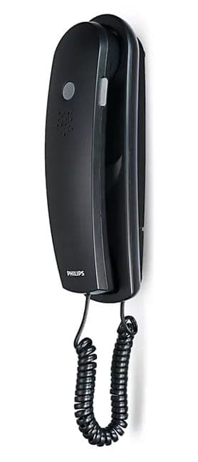 PHILIPS ενσύρματο τηλέφωνο TD2801B/00, επιτραπέζιο ή επιτοίχιο, μαύρο 4